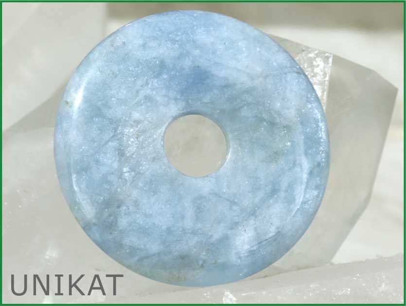 Aquamarin Donut 52 mm - Unikat 01