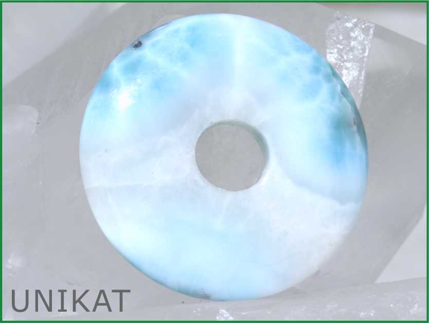 Larimar Donut - AA Qualität - UNIKAT 07