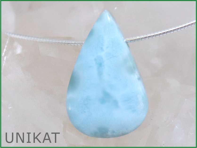 Larimar Atlantisstein Anhänger - Unikat 24