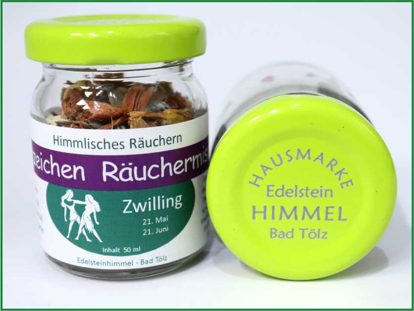 Sternzeichen Räuchermischung - Zwilling - Himmlisches Räuchern - Hausmarke